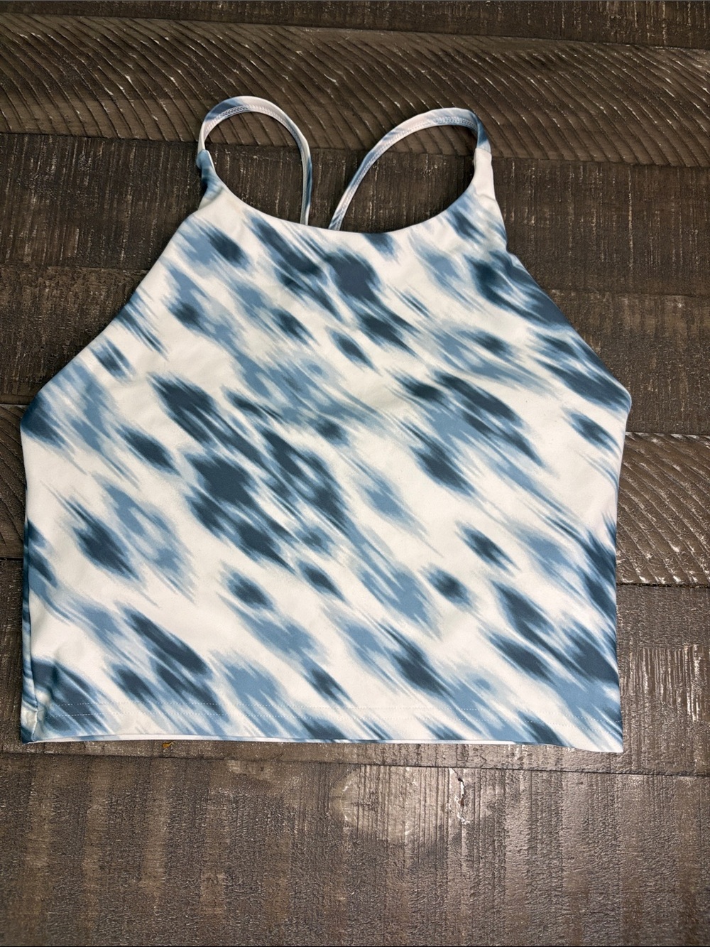 Blue Tie-Dye High-Neck Crop Camisole Old Navy 
Workout/yoga top